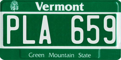 VT license plate PLA659