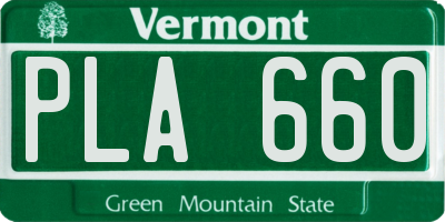 VT license plate PLA660