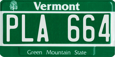 VT license plate PLA664