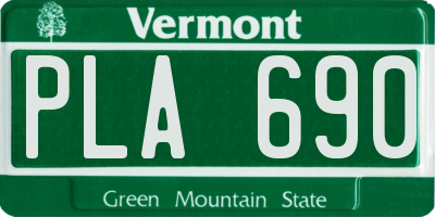 VT license plate PLA690