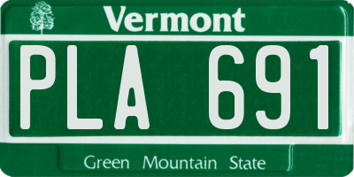 VT license plate PLA691