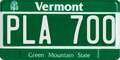 VT license plate PLA700