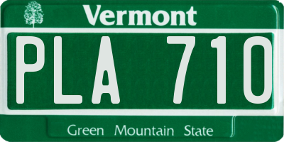 VT license plate PLA710