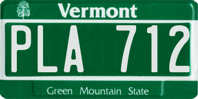 VT license plate PLA712