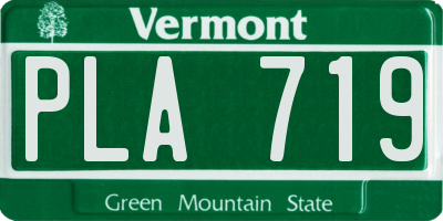 VT license plate PLA719