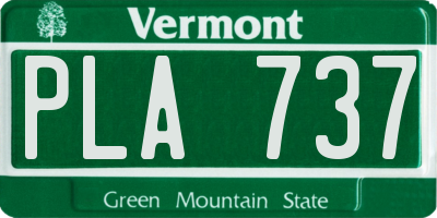 VT license plate PLA737
