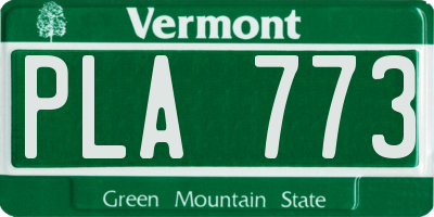 VT license plate PLA773