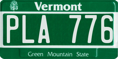 VT license plate PLA776