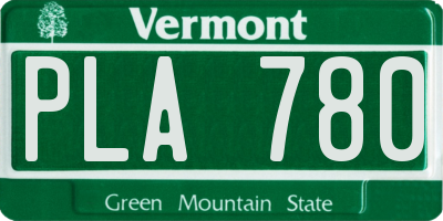 VT license plate PLA780