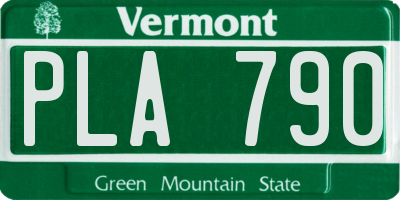 VT license plate PLA790