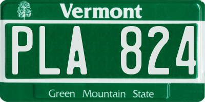 VT license plate PLA824