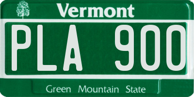 VT license plate PLA900