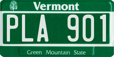 VT license plate PLA901