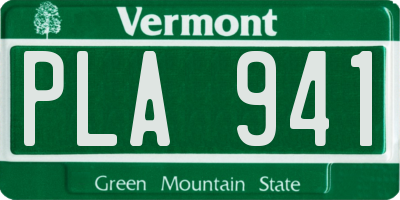 VT license plate PLA941
