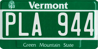 VT license plate PLA944