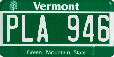 VT license plate PLA946