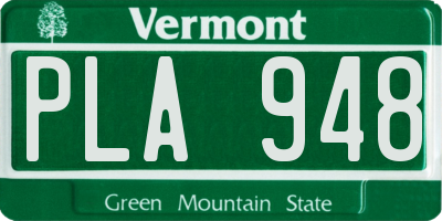 VT license plate PLA948