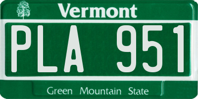 VT license plate PLA951