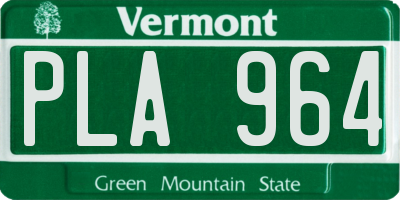 VT license plate PLA964