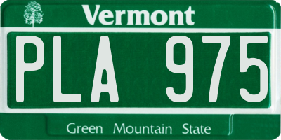 VT license plate PLA975