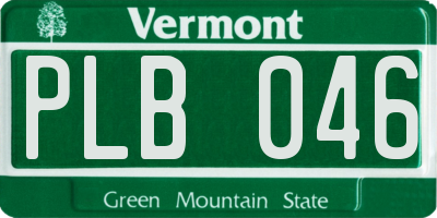 VT license plate PLB046