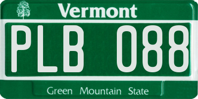 VT license plate PLB088