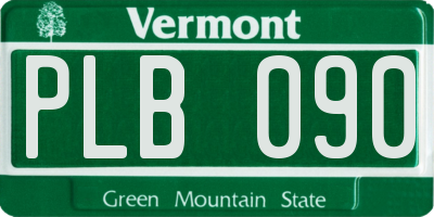 VT license plate PLB090
