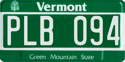 VT license plate PLB094