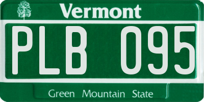 VT license plate PLB095