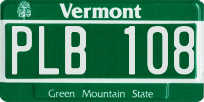 VT license plate PLB108