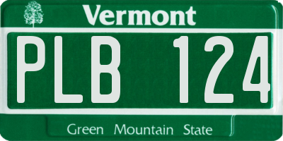 VT license plate PLB124
