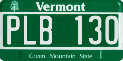 VT license plate PLB130