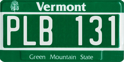 VT license plate PLB131