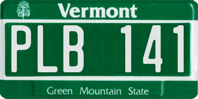 VT license plate PLB141