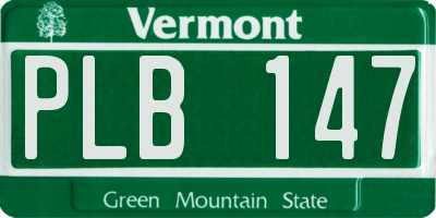 VT license plate PLB147