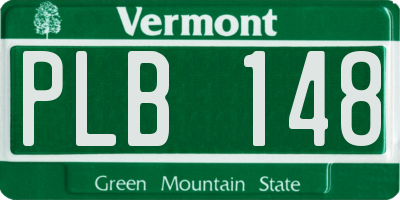 VT license plate PLB148