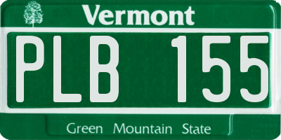 VT license plate PLB155