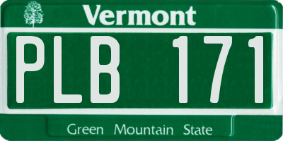 VT license plate PLB171