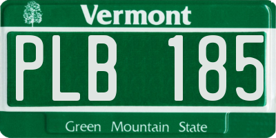 VT license plate PLB185