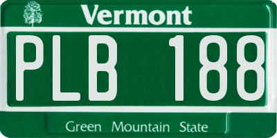VT license plate PLB188