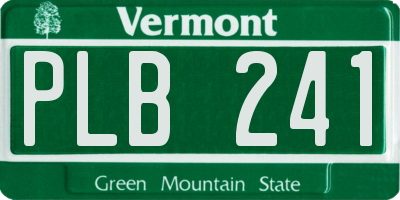 VT license plate PLB241