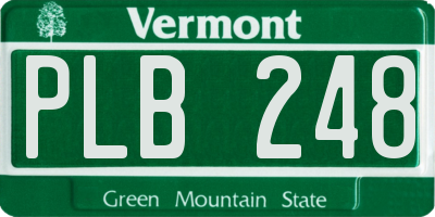 VT license plate PLB248