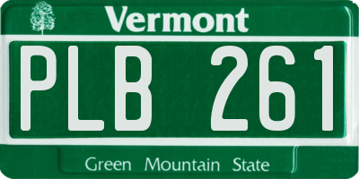 VT license plate PLB261