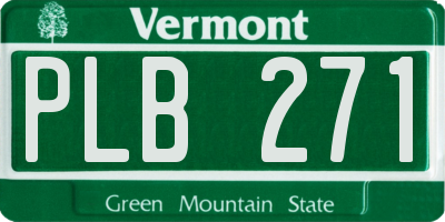 VT license plate PLB271