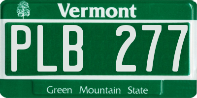 VT license plate PLB277