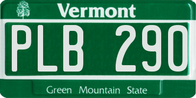 VT license plate PLB290