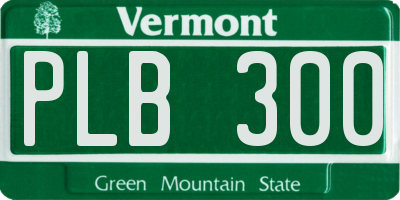 VT license plate PLB300
