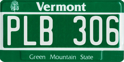 VT license plate PLB306