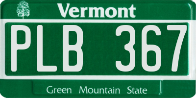 VT license plate PLB367