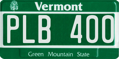 VT license plate PLB400